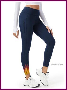 Fleece Lined Thermal Leggings Tall Inseam High Waisted Yoga Pants